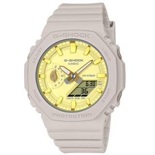 【CASIO 卡西歐】G-SHOCK 自然風格 柔和優雅 香草米黃 八角錶殼 GMA-S2100NC-4A 42.9mm