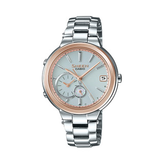 【CASIO 卡西歐】 SHEEN 藍牙時尚手錶 藍x玫瑰金 SHB-200SG-7A 34.9mm