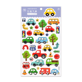 🔝全館免運➕領券再折🉐️正貨新品販售🌈 【風車】FOOD超人 立體造型裝飾趣味貼紙-交通汽車