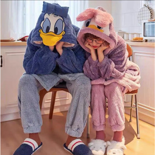 【新品熱賣】#💖秋冬加絨加厚睡衣女 睡衣套裝 卡通 黛西 米妮 米奇 情侶睡衣 迪士尼 加絨加厚 法蘭絨居家服 珊