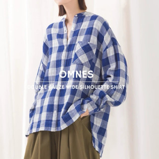 ［SUMI選物］OMNES 襯衫 長袖上衣 OMNES 226-點點 長袖襯衫 雙層紗側口袋襯衫 寬鬆上衣 長版襯衫