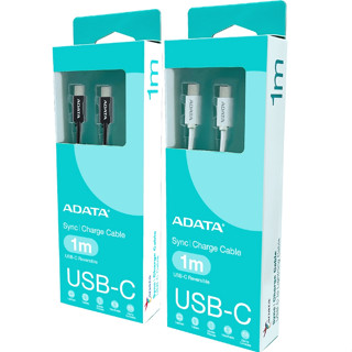 威剛 ADATA USB-C to USB-C 充電傳輸線 黑色/白色 編織線 臺灣保固 代理商公司貨