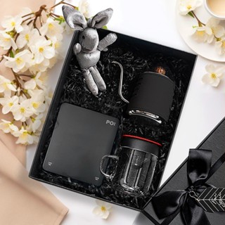 【PO:Selected】丹麥手沖咖啡三件禮盒組(電子秤/手沖壺-共2色/玻璃杯240ml-共4色)