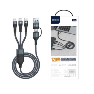 2對3轉接線 適用於手機 Type-c USB Lightning micro usb 充電 手機 6A 轉接線 編織線