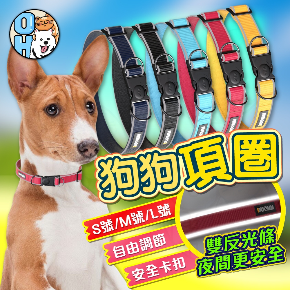 【歐豆K】狗狗項圈 反光項圈 外出項圈 寵物用品 安全鎖扣項圈 貓咪項圈   散步神器   夜間遛狗  透氣項圈