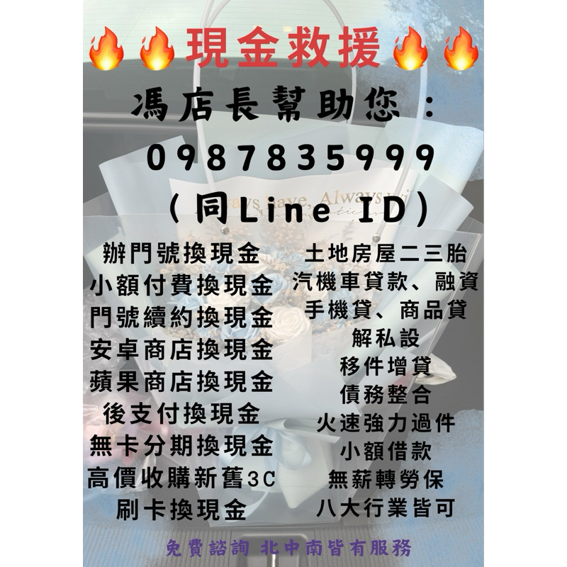 小額付費換現金 門號換現金 續約換現金 無卡分期