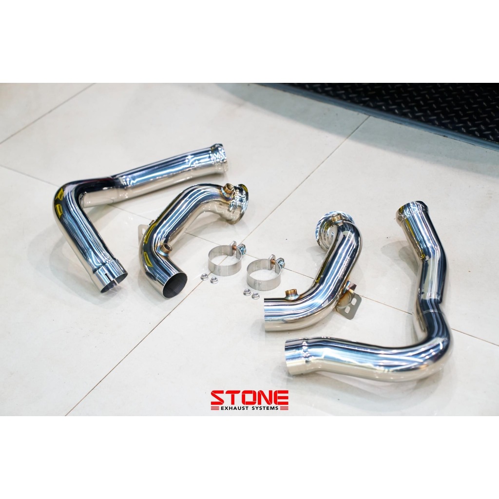 @R2車業有限公司@賓士 BENZ AMG C63S M177 C450 改裝巨石 STONE 渦流當派中尾段排氣管閥門