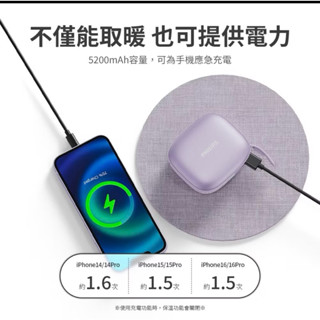近全新PHILIPS飛利浦暖手寶行動電源-暖手寶充電二合一 3秒迅速加熱安全保護機制