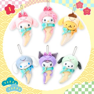 ♡松鼠日貨♡日本 正版 kitty 美樂蒂 庫洛米 大耳狗 帕恰狗 蛇年 造型 絨毛 玩偶 吊飾 現貨