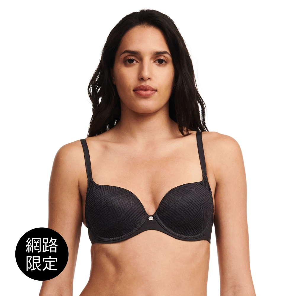 【Chantelle Easy Feel】Emma_T-shirt Bra_B-D(98160_011黑色)
