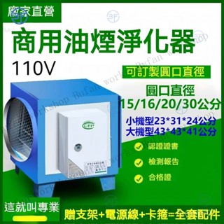 110V油煙淨化器廚房飯店餐飲一體機商用6000風量小型家用 靜電式油煙淨化機 靜電油煙處理機 靜電機 油煙淨化器 96