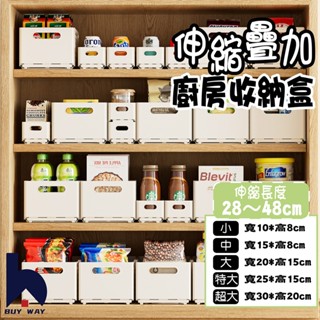 百崴收納 現貨 苗栗出貨 多款可伸縮疊加衣物收納盒(衣服收納盒 置物盒 桌上收納盒 廚房收納盒 廚櫃收納 儲物盒 )