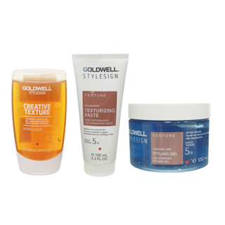 【GOLDWELL 歌薇】豐盈(V)系列-藍色珊瑚礁／鋼鐵人140ml(髮膠)／霧臘100ml(髮蠟)｜D277156