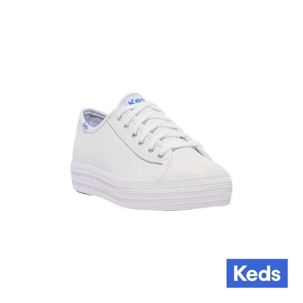 Keds TRIPLE KICK 時尚皮革厚底休閒小白鞋 9191W132224【Findnew】