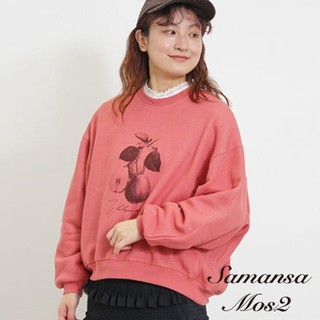 Samansa Mos2 多種圖案印花內刷毛大學T(0F000335010)