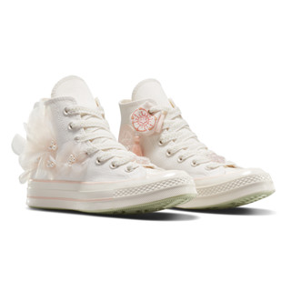 CONVERSE【新款】女款高筒帆布鞋 休閒鞋 A13851C 淡粉 夢幻 立體花 CHUCK 70 三星標