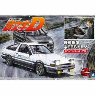 AOSHIMA 1/24 頭文字D No.14 藤原拓海 豐田 AE86 Trueno Project D式樣 汽車模型