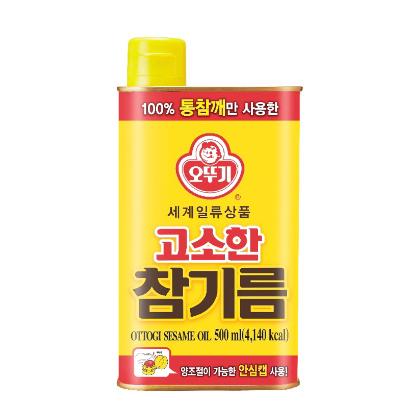 香油 韓國不倒翁100%純芝麻油500ml