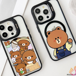 小棕熊 輕鬆熊16Pro防摔殼 iPhone11 12 13 14 15 16Promax手機殼 Magsafe磁吸支架
