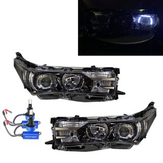 卡嗶車燈 適用 TOYOTA 豐田 COROLLA Altis 11代 14-16 黑框 LED光導光圈 魚眼大燈 臺製