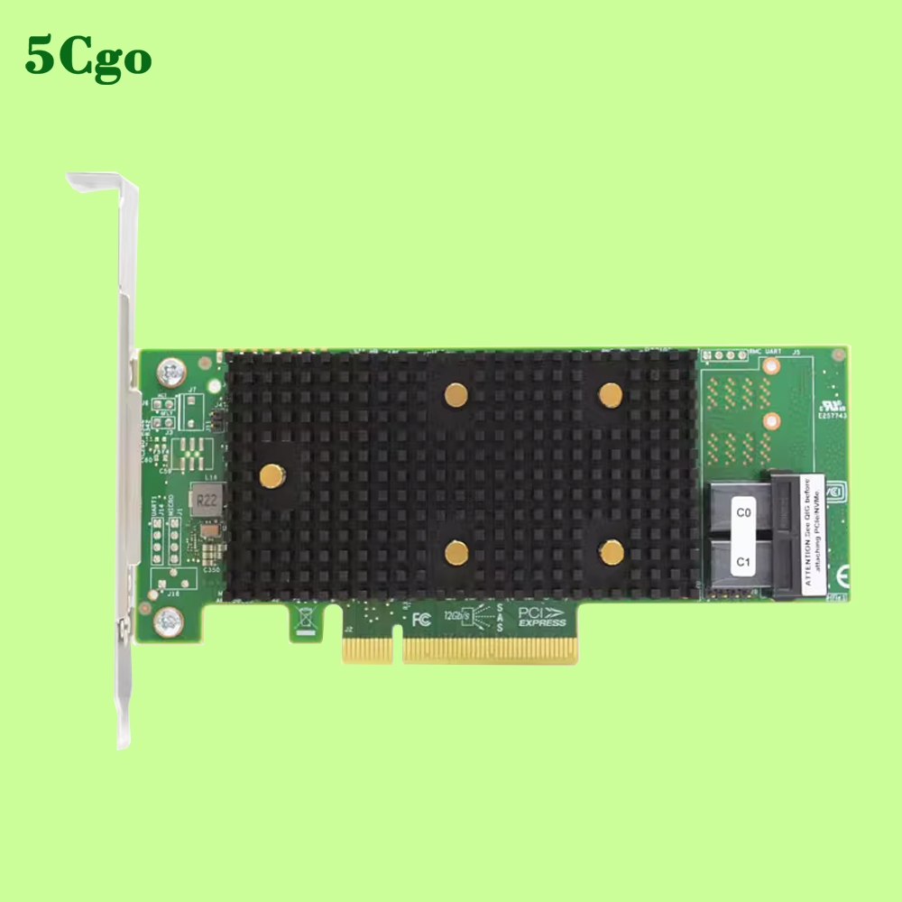 5Cgo.全新LSI HBA 9400-8i SAS3408 PCIe3.1x8 NVMe 12Gb/s直通卡擴充卡