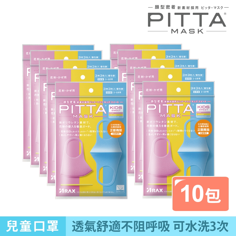[官方直營]【贈品】PITTA MASK 新升級高密合可水洗口罩 兒童Sx10包組(請勿下單)