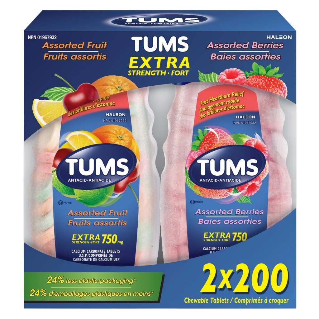 💥現貨免運特價💥 2029 加拿大🇨🇦 TUMS 咀嚼鈣片
