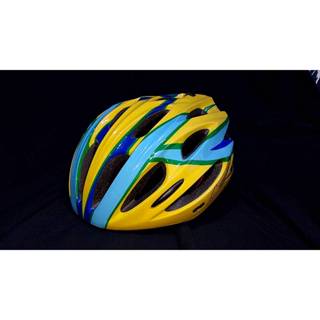 清空間大拍賣超流線自行車安全帽B黃藍款頭盔超炫百搭三鐵(公路車計時車登山車小折環法自行車破風手)小鐵人三項青少年男女生通
