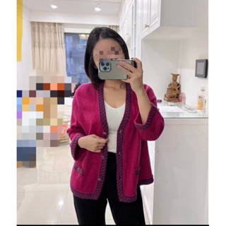 chanel logo 100% cashmere 外套 喀什米爾 羊毛外套 針織外套 長版外套