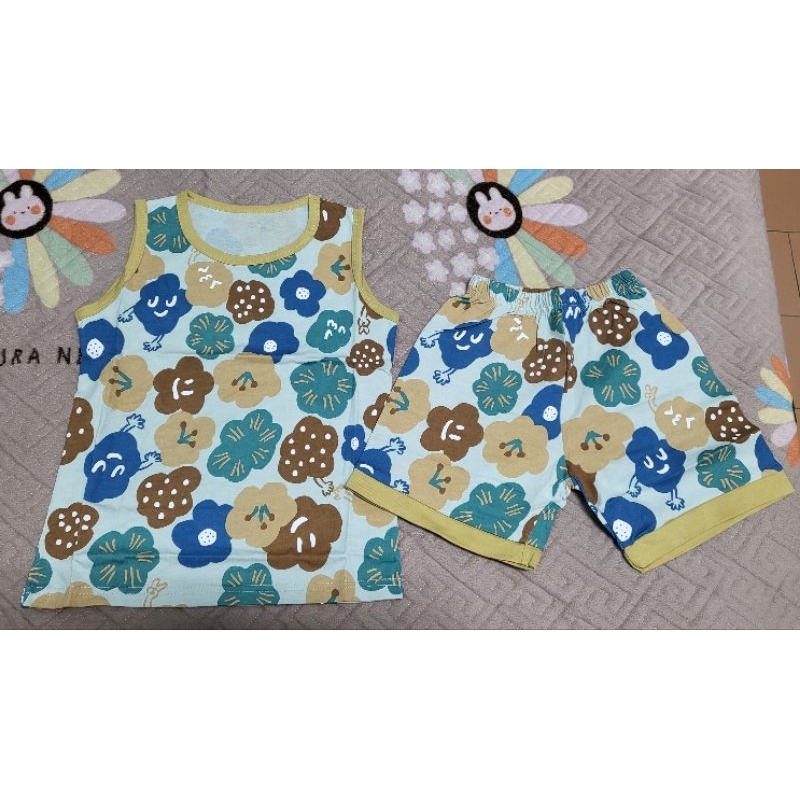 hahababy整套背心短褲套裝130cm