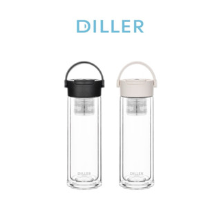 【DILLER】 POKSELECT茶水分離杯 玻璃水杯 玻璃水壺 高硼矽玻璃水壺隨身水壺泡茶杯茶水分離雙層隔熱磁吸設計