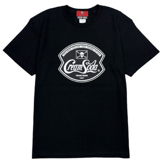 日本 PINK DRAGON - CREAM SODA 可口可樂字 NEW LOGO T-SHIRT - BLACK