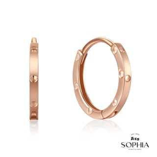【SOPHIA 蘇菲亞珠寶】伊甸 18K玫瑰金 K金耳環｜情人/閨密 送禮推薦