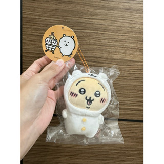 走走。日本［日貨代購］/全新現貨。吉伊卡哇ちいかわ與自嘲熊nagano兔兔吊飾娃娃。熊皮帽兔。吊牌未拆