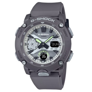 【CASIO 卡西歐】G-SHOCK 黑暗空間 散發光芒 酷炫設計雙顯錶款 灰 GA-2000HD-8A 47mm