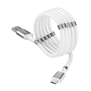 【KINYO官方直營】Micro USB磁吸收納充電傳輸線 1M線長(USB)