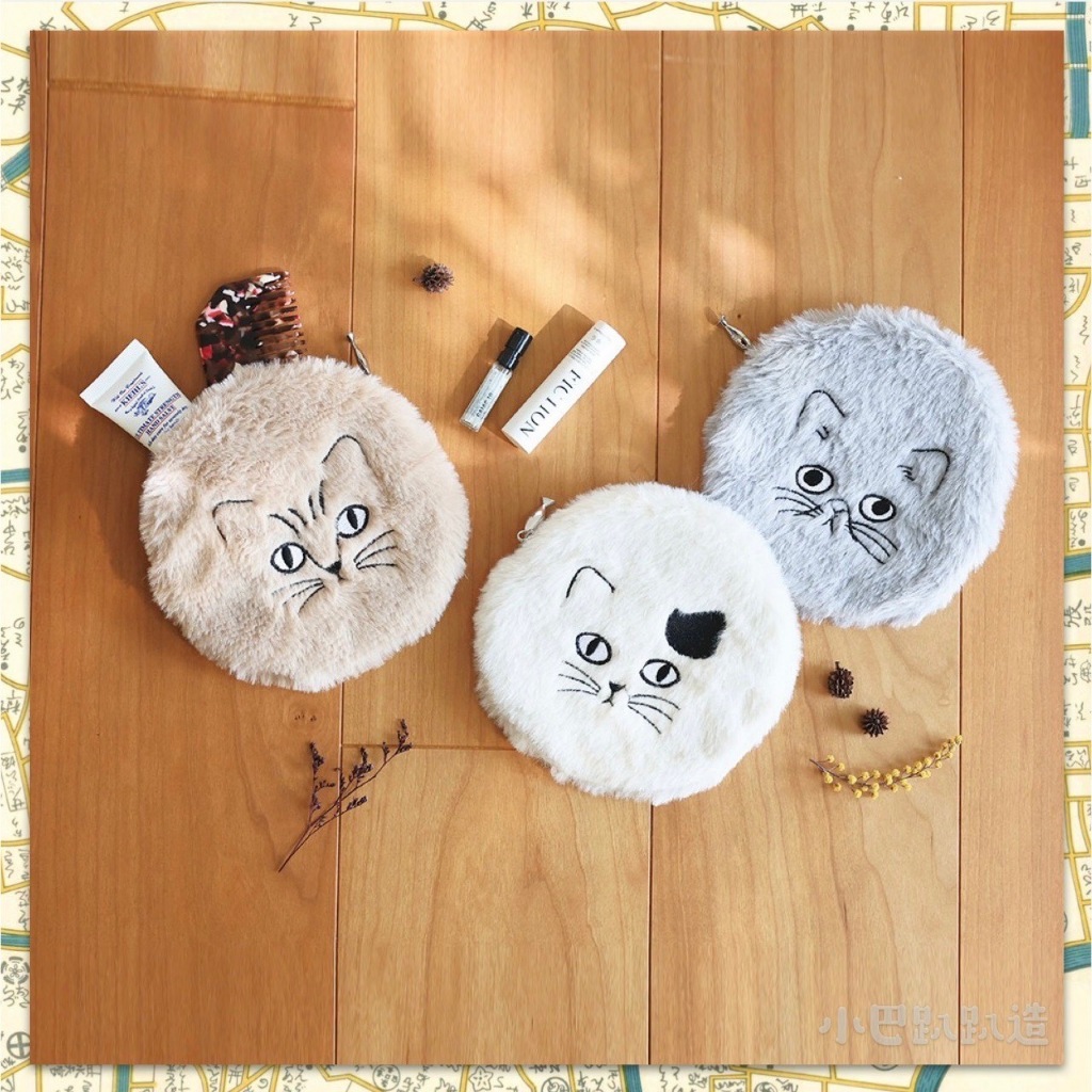 《小巴趴趴造》現貨！日本～松尾ミユキ / 松尾美雪Fluffy毛毛小物收納零錢包 貓咪收納包 小物 口紅 零錢 收納袋