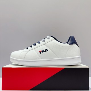 FILA Inheritance 男生 白色 深藍 皮革 小白鞋 板鞋 運動 休閒鞋 1-C323Z-133