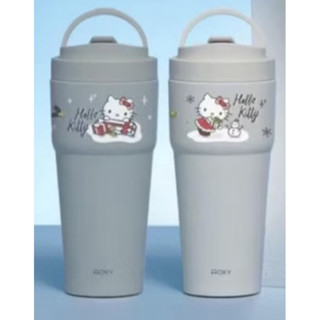 【WOKY X 三麗鷗】-Kitty聯名(●●)渾圓杯770ml聖誕款-附1隻矽膠吸管