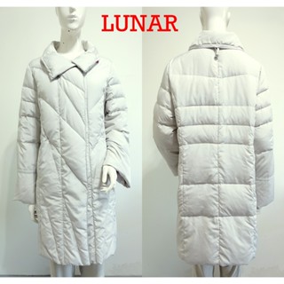 ☆一身衣飾☆ 日本品牌【LUNAR】奶油白 90%羽絨 輕量 超爆暖 羽絨大衣外套~直購價2599~新春快樂🌸良