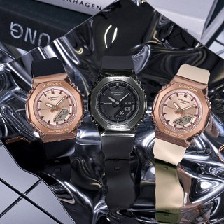 【CASIO】G-SHOCK WOMEN GM-S2110PG 系列 金屬八角造型款/40mm/公司貨