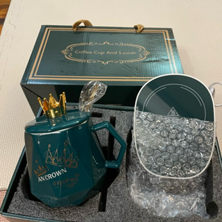 充電保溫咖啡杯禮盒全新coffee cup and saucer