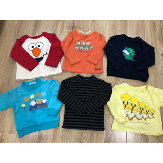（6件）正韓、uniqlo等品牌幼兒保暖長袖上衣 幼童刷毛上衣 厚棉 刷絨 兒童薄長袖100cm 3y 4y