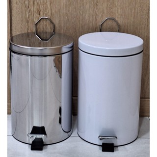 MIT 臺灣製造 靜音緩降垃圾桶12L 腳踏式不鏽鋼垃圾桶12L 廚餘桶 不銹鋼垃圾桶 垃圾桶12公升亮白色烤漆