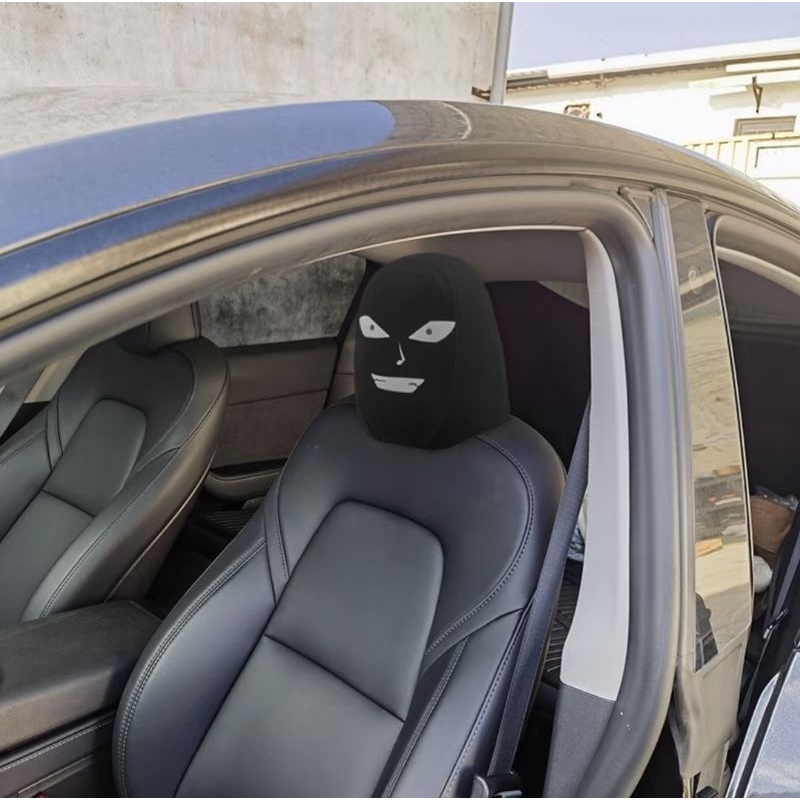 現貨 特斯拉 MODEL 3 MODEL Y 黑影人 黑衣人 一拳超人  頭枕套 哨兵模式 頭套 名偵探柯南 搞怪