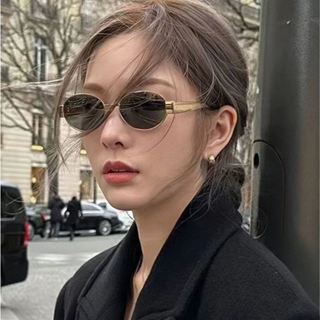 法式浪漫輕奢 氣質高質感太陽眼鏡 紳士復古熱門款 網紅款美型西洋墨鏡 流行百搭抗UV 時尚遮陽眼鏡 74363