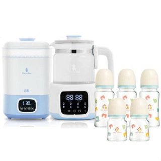 奇哥恆溫調乳器(TND580000)+消毒烘乾機(TND12000)+耐熱玻璃寬口奶瓶3大2小5967元(聊聊優惠)