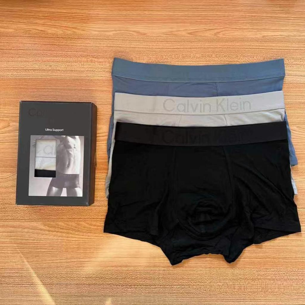 【OTD原創】現貨三件入 冰絲黑盒 CK Calvin Klein 四角內褲 CK內褲 冰絲 男內褲 男生內褲 黑色內褲