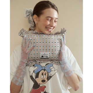 正版Disney系列米奇米妮條紋荷葉午睡枕頭 靠墊 辦公室必備 居家寢具 生日禮物 靠枕 迪士尼 抱枕