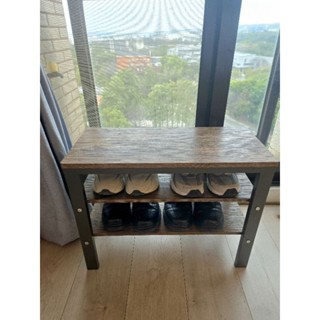 W-電子發票 臺灣製 60*27工業風穿鞋椅 鞋架 鞋櫃 置物架 耐重鐵腳(SC6027)